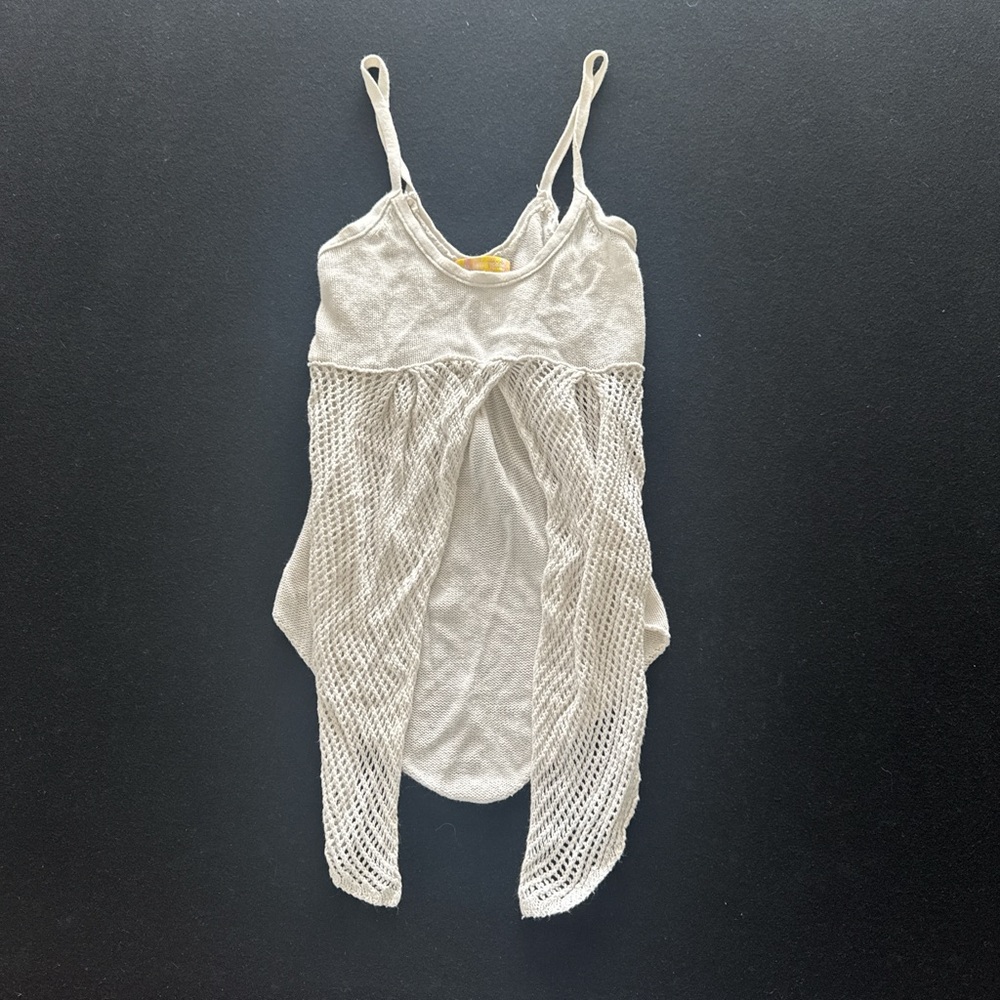 Urban Outfitters White Swim Coverup with Net Design